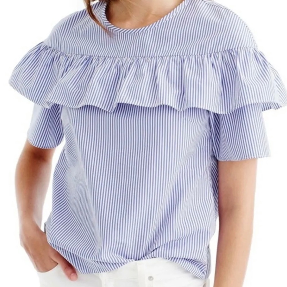 J.Crew 'Edie' Ruffle Top - Picture 2 of 12
